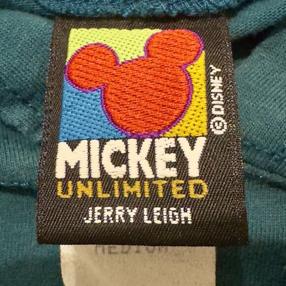 VTG 90s Mickey Unlimited Jerry Leigh Disney Hoodie Pullover Sz M USA Hip Hop - Picture 3 of 9